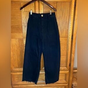 E Denim Wonens Wide Leg Black stradivarius Size 02